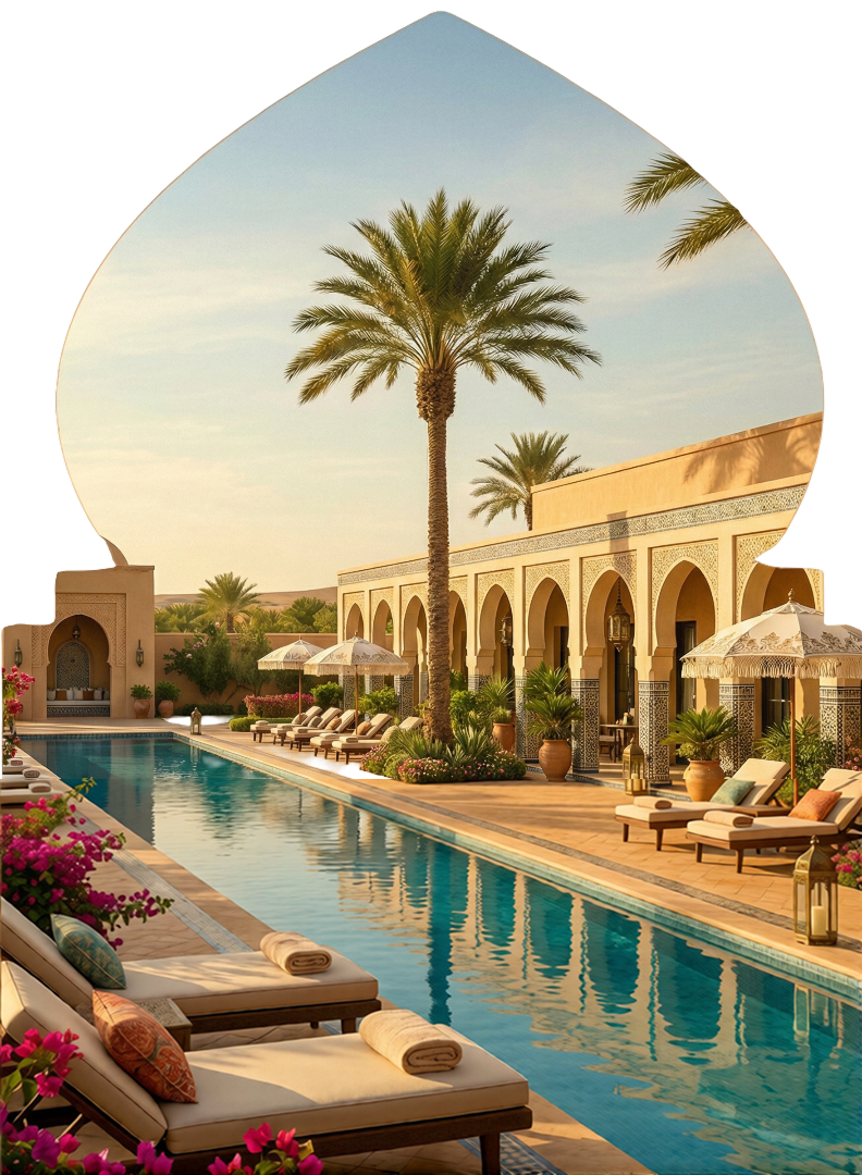 Ryad avec patio et piscine